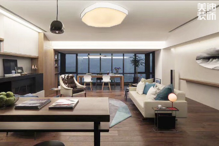 盛世豪园122㎡现代简约案例实拍-客厅