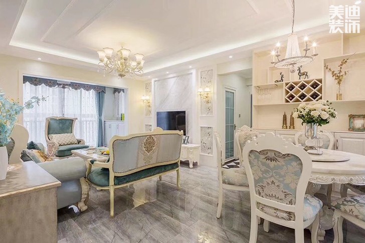 江南世界156㎡欧式案例实拍-餐厅