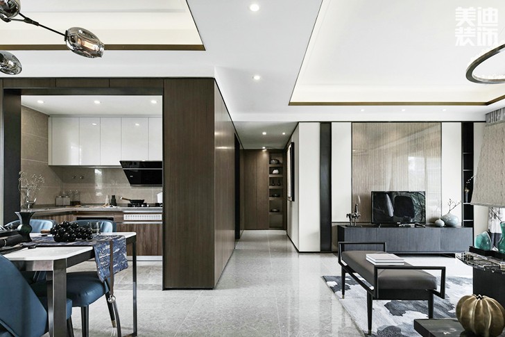 珑湖国际180㎡新中式实拍-过道