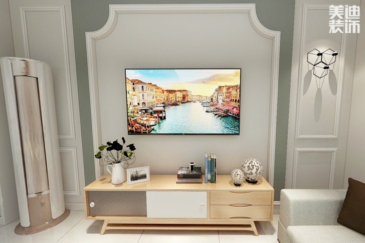 翰林居清新北欧120平米装修效果图--客厅