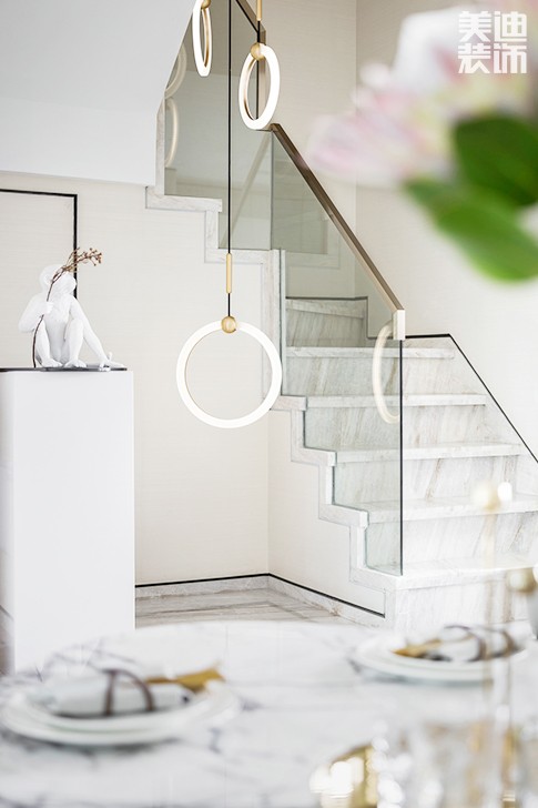 360㎡别墅现代简约效果图-楼梯间