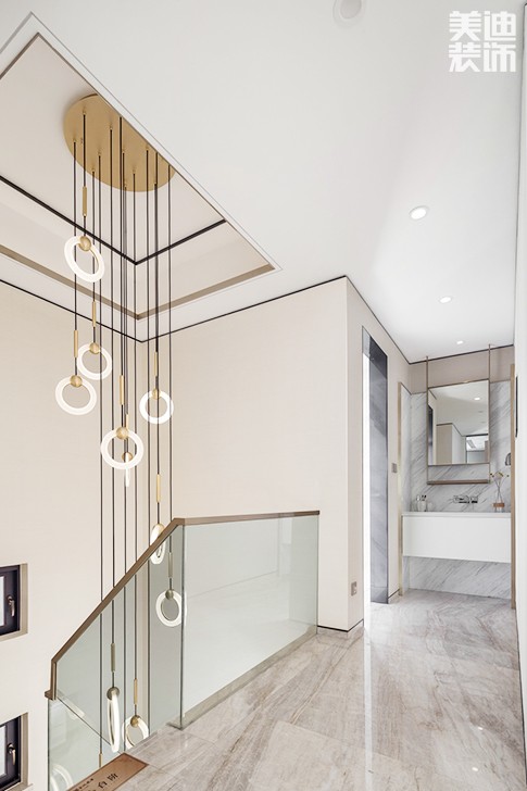360㎡别墅现代简约效果图-楼梯间