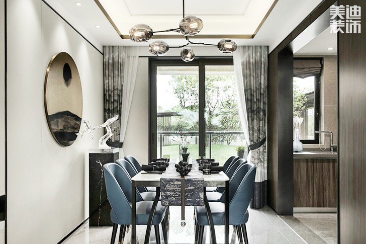 珑湖国际180㎡新中式实拍-餐厅