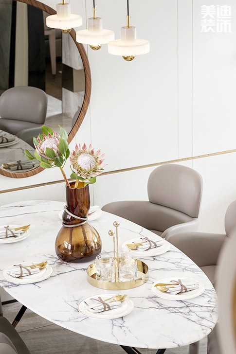 360㎡别墅现代简约效果图-餐厅
