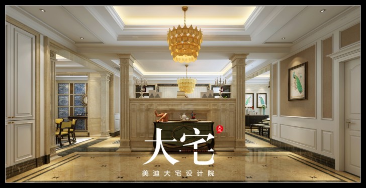 400平米简欧效果图--玄关