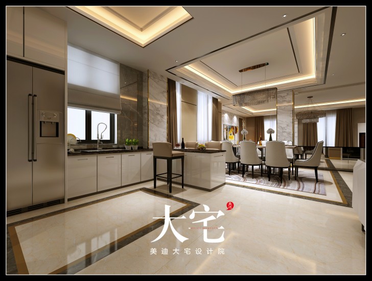 岳阳棠溪人家300平米现代简约风格效果图--餐厅