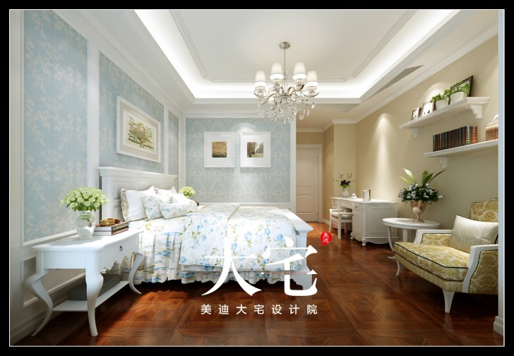 岳阳碧桂园300平米欧式风格装修效果图--卧室