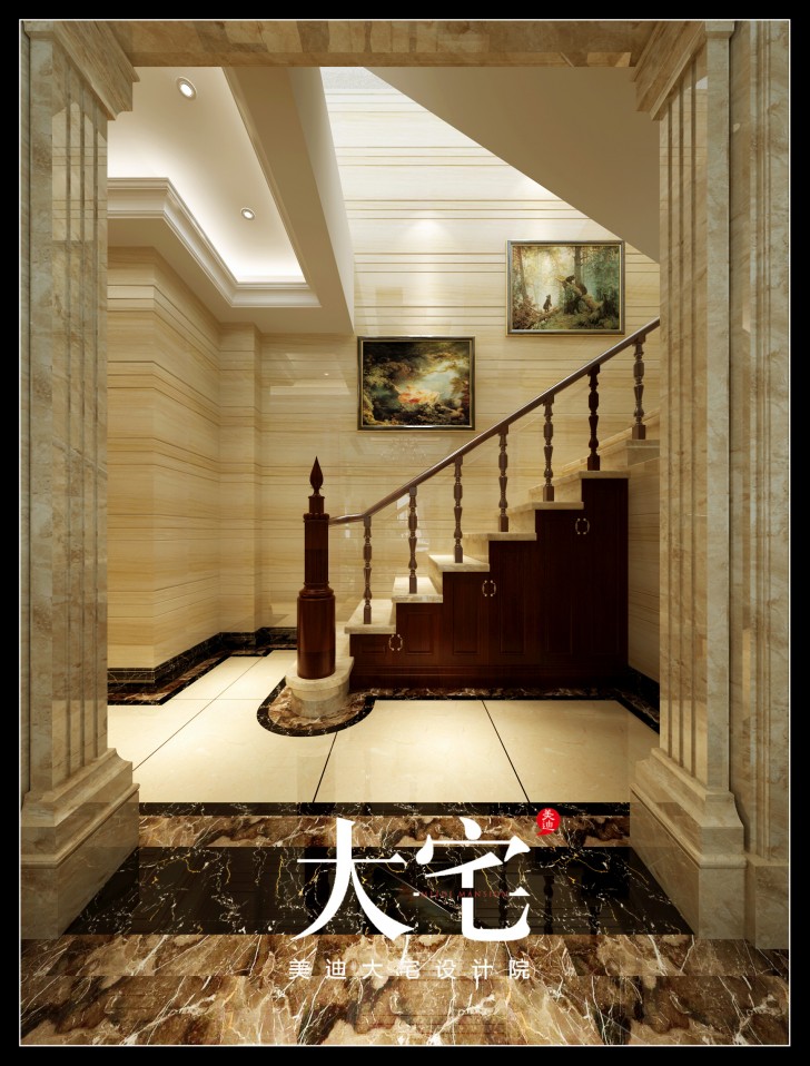 岳阳碧桂园300平米欧式风格装修效果图--楼梯