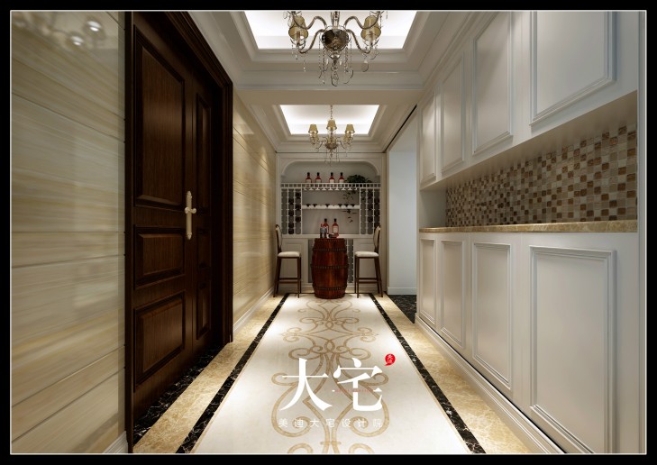 岳阳棠溪人家400平米新中式风格效果图--吧台