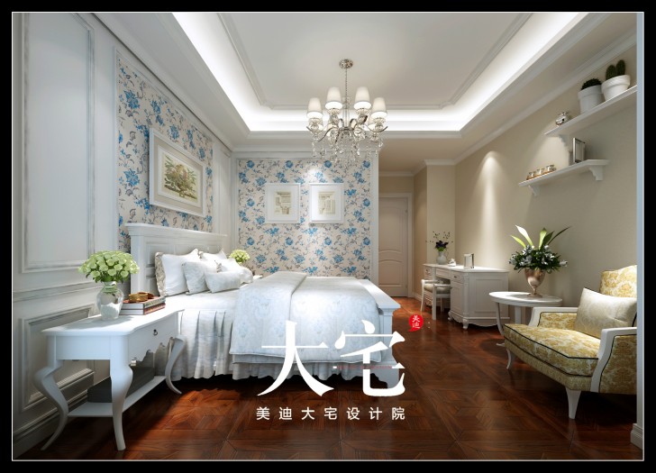 岳阳碧桂园300平米欧式风格装修效果图--卧室