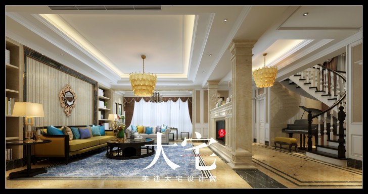 400平米简欧效果图--客厅