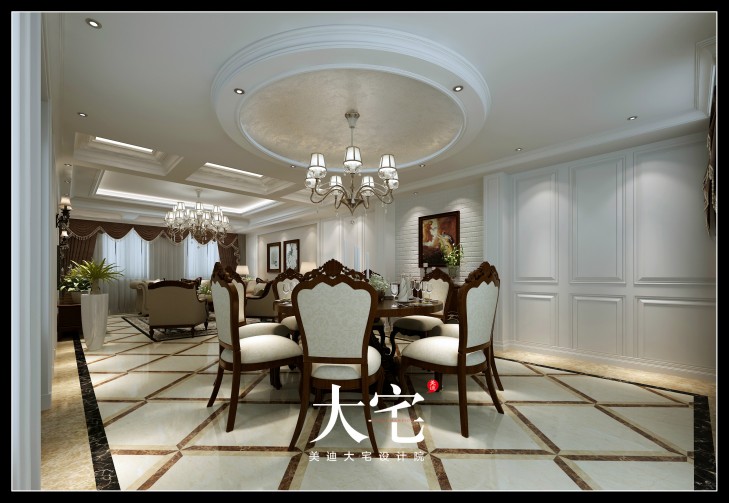 岳阳棠溪人家400平米新中式风格效果图--餐厅