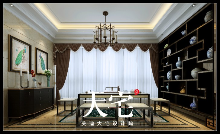 400平米简欧效果图--茶室