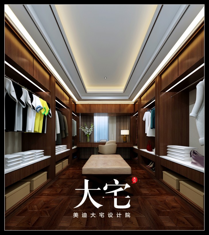 新中式300平米效果图--衣帽间