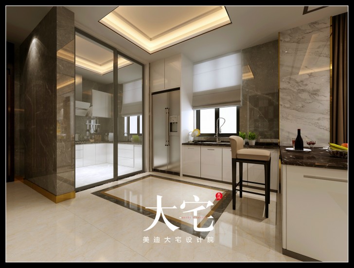 岳阳棠溪人家300平米现代简约风格效果图--吧台