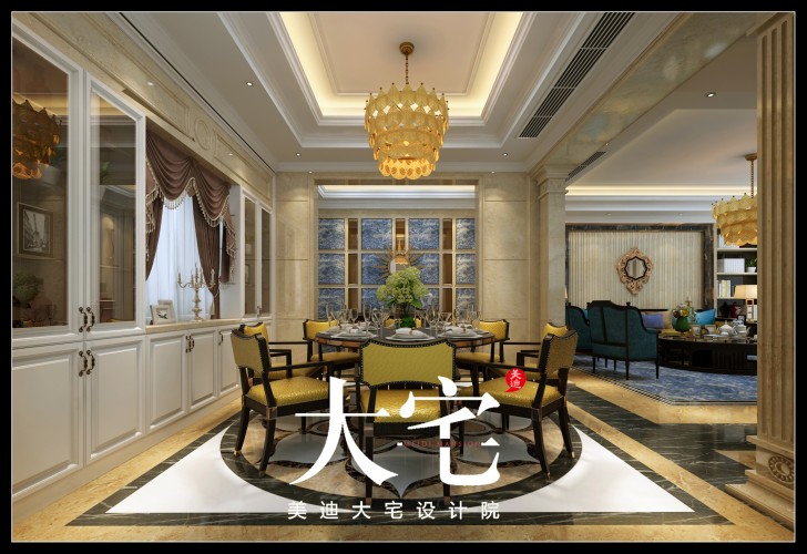 400平米简欧效果图--餐厅