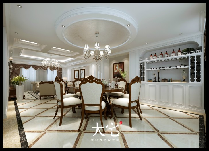 岳阳棠溪人家400平米新中式风格效果图--餐厅