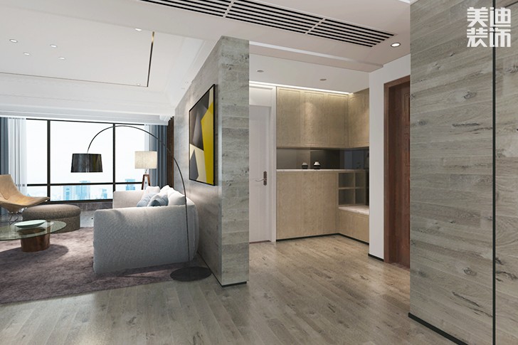 润景园142㎡现代简约装修效果图--客厅4