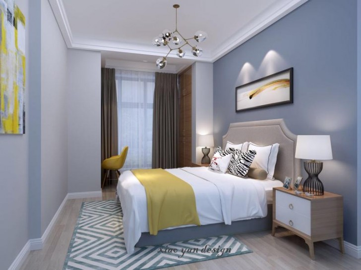 武广国际学苑118平现代风效果图-卧室