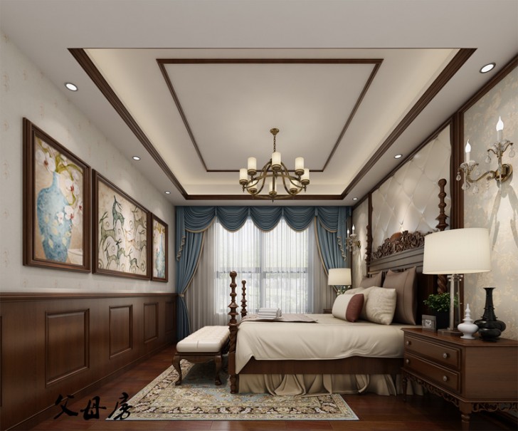 醴陵自建别墅240平方米欧式古典效果图展示-卧室