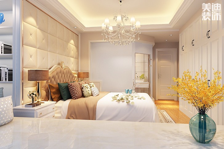 君临上海湾152㎡欧式装修效果图--卧室