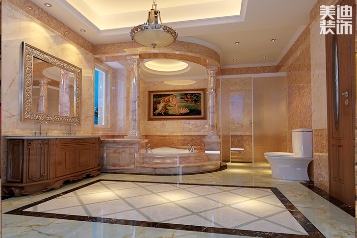 洞天一品美式风格装修案例图--卫生间