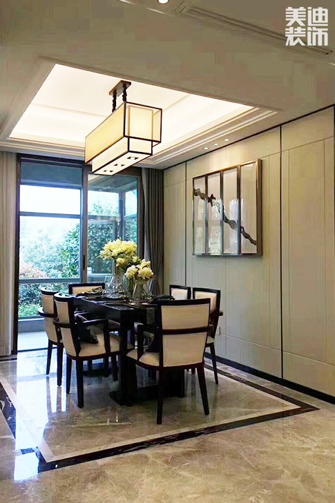 梓湖观邸120㎡新中式装修效果图-餐厅