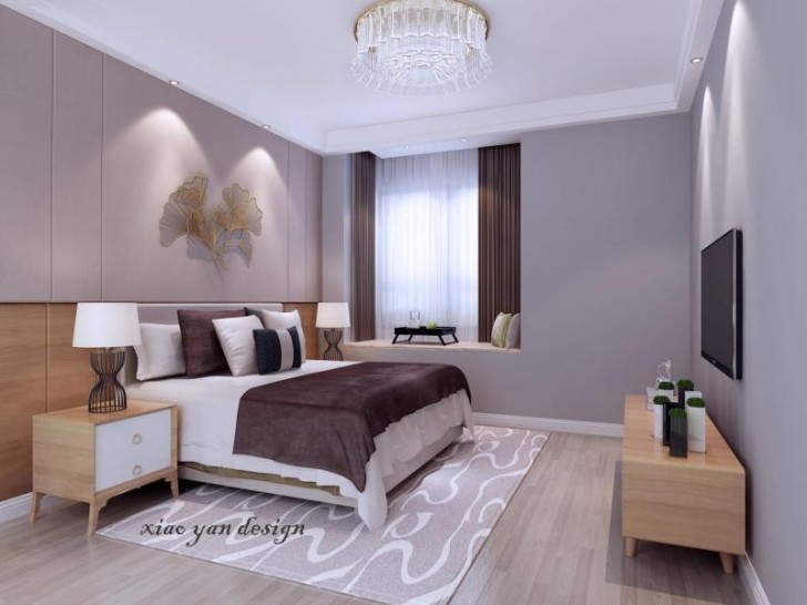 武广国际学苑118平现代风效果图-卧室