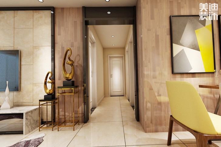 丽景湾220㎡现代案例效果图展示--过道