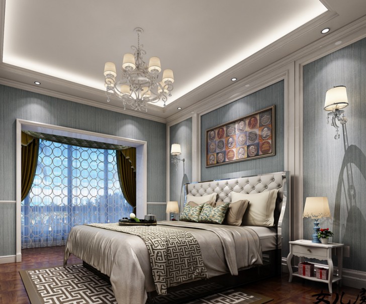 醴陵自建别墅240平方米欧式古典效果图展示-卧室