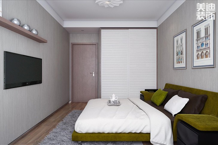 御景东方138㎡新中式装修效果图-卧室
