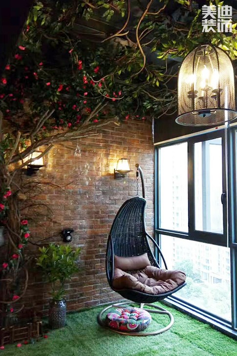 鑫远御文台177平米工业风实景图--阳台