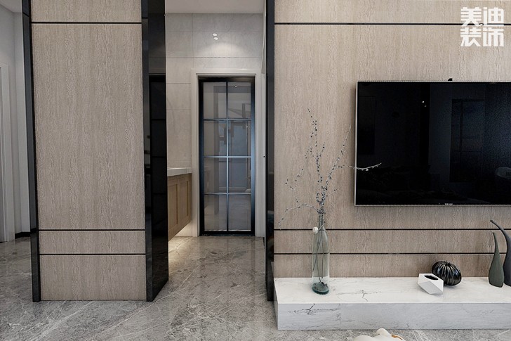 勤诚达新界110平米现代风格案例效果图--过道
