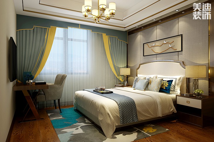 湘江一号180平米后现代风格实景图-次卧