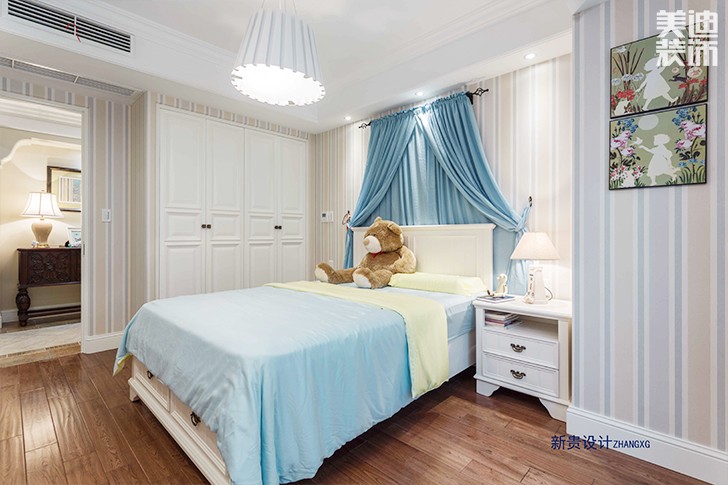 格林春天150平米轻奢法式风格实景图--卧室
