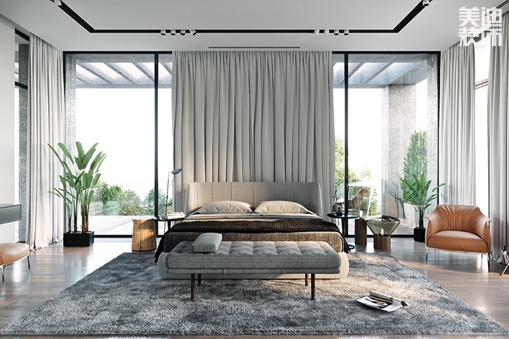 花明楼自建房132平米现代简约风格-卧室