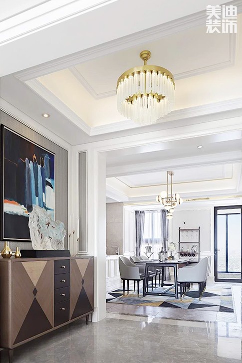 格林春天220平米轻奢风案例效果图-餐厅