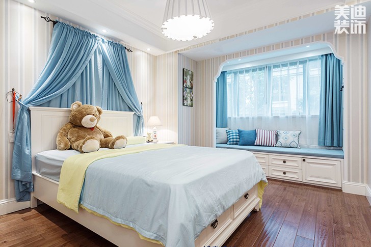 格林春天150平米轻奢法式风格实景图--卧室