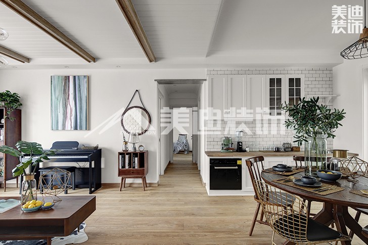 爱琴湾148平米北欧风格实景图--客厅