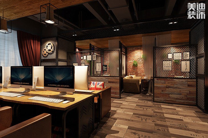 长沙yi时光网咖550平米工业风案例图--卡座