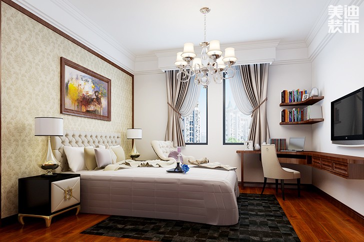 盛翠260平米欧式混搭风格案例图--父母房