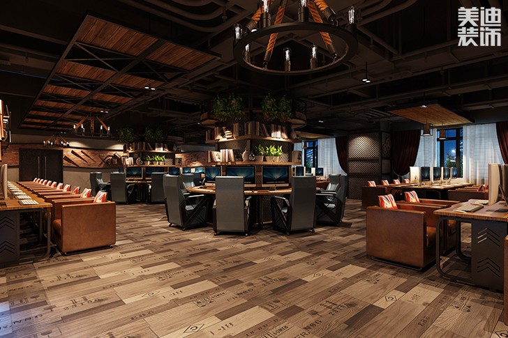 长沙yi时光网咖550平米工业风案例图--大厅