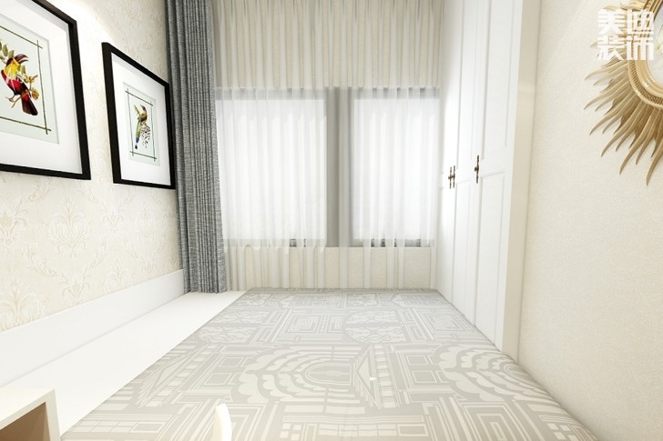 大汉资江城90平米现代简约装修效果图--卧室