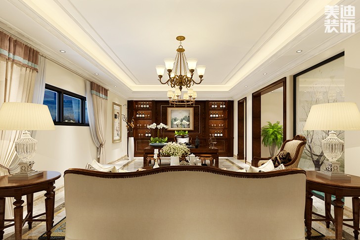 岳阳美浓小镇300平别墅欧式装修风格效果图--地下室1