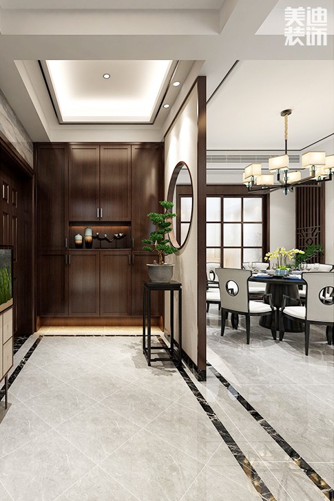 岳州帝苑200平现代简约风格装修效果图--餐厅