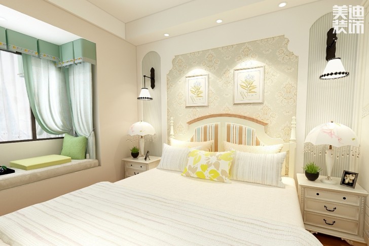 大汉资江城90平米现代简约装修效果图--卧室