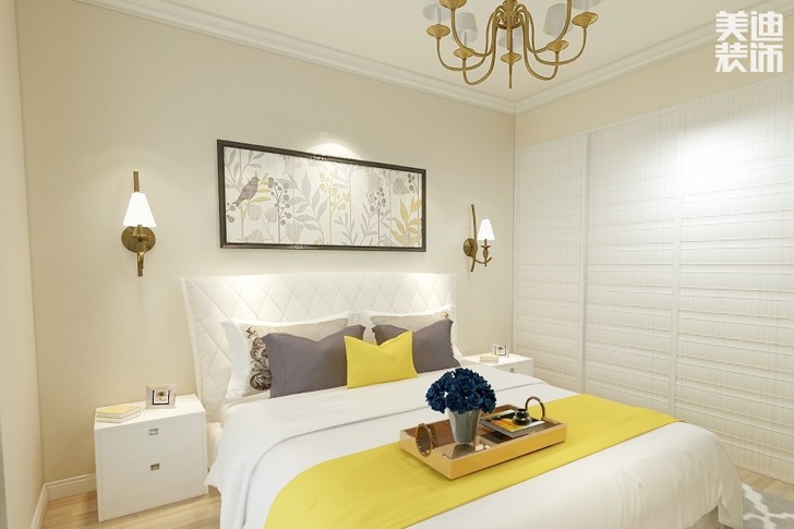 领秀资江135平米现代简约装修效果图--卧室