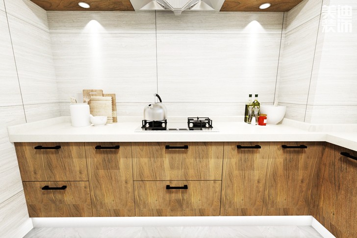 东方城市广场140平米现代风格案例图--厨房