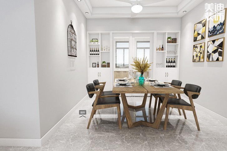 东方城市广场140平米现代风格案例图--餐厅