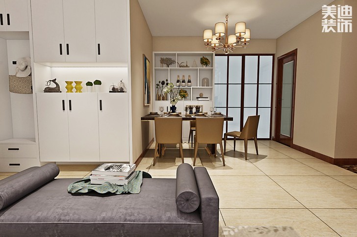 东方城市广场160平米现代风格案例图--餐厅